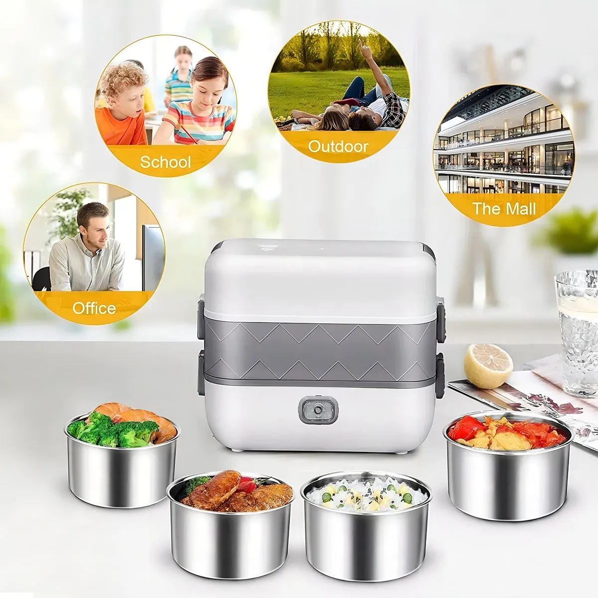 Lonchera Vaporera Inteligente: Almuerzo Caliente, Fresco y Saludable en cualquier lugar!