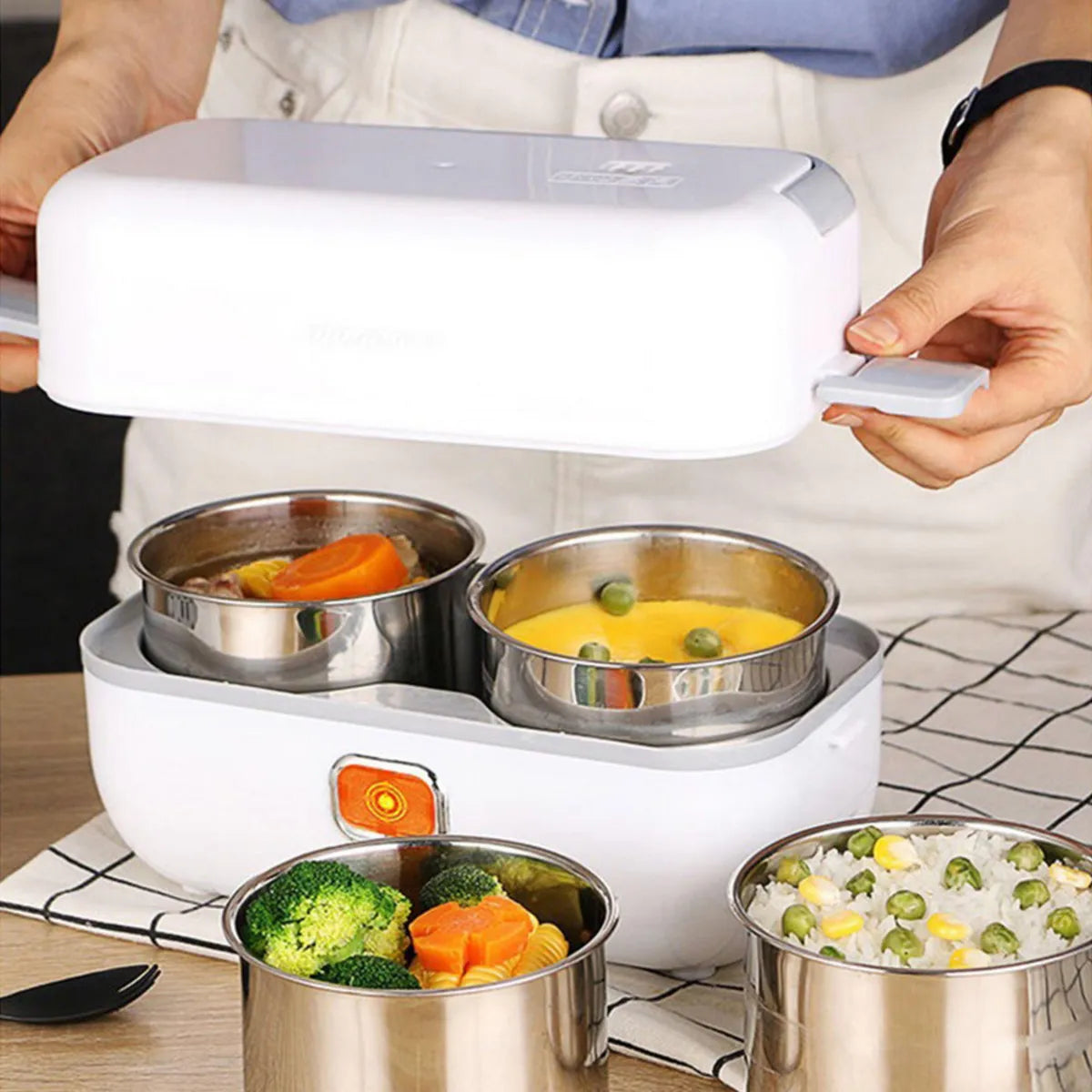 Lonchera Vaporera Inteligente: Almuerzo Caliente, Fresco y Saludable en cualquier lugar!